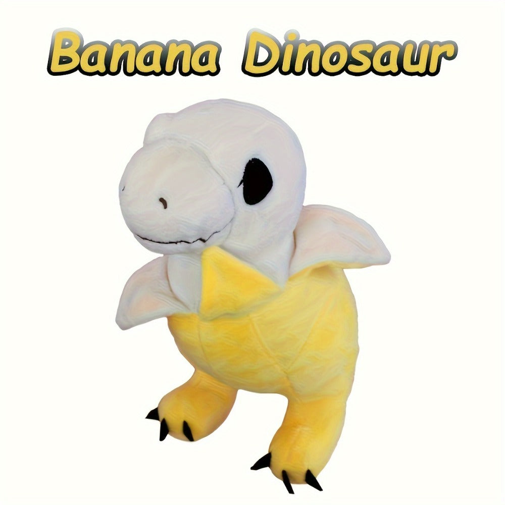 Plush Toy – Yellow Banana Dinosaur 9.5-Inch T-Rex Character with Peekaboo Peel Design for Display