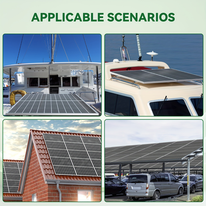 Two-Piece 400W Total Solar Panel Kit with 200W Modules, 148 x 67 cm Frames and PV Cables Pictured