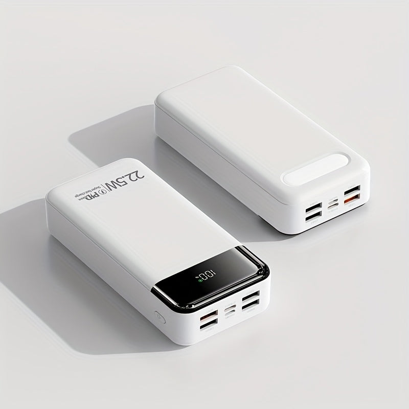 Power Bank 60000mAh 22.5W with Multi-Device Port Layout, LED Light and Digital Display in Three Colors