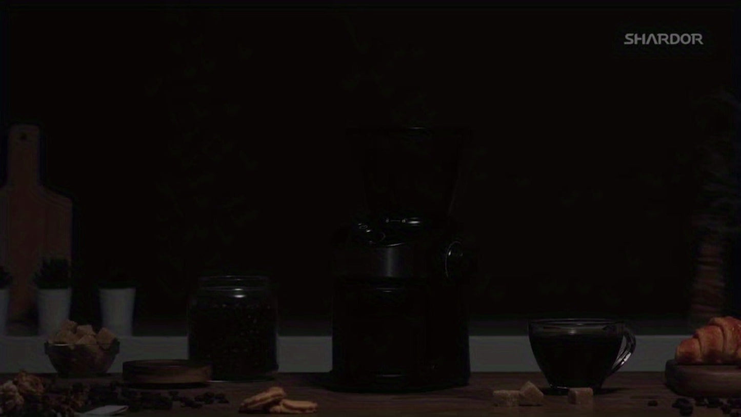 Burr Coffee Grinder Electric Automatic | 25 Precise Grind Settings | 40-Second Digital Timer | Adjustable Burr Mill | Consistent Grind for Espresso Drip French Press | Black Coffee Grinder