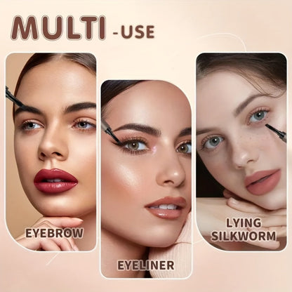 Waterproof Eyebrow Pencil Double-Ended Micro Precision Tip - Smudge-Proof Brow Definer, for Makeup, Travel and Everyday Vanity Use