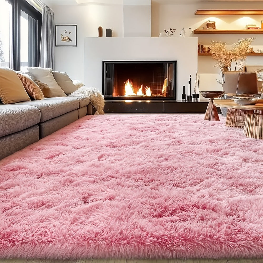 Area Rug 8x10 Fluffy Shag with 1.8-Inch Plush Pile and Nine Colors for Bedroom or Living Room