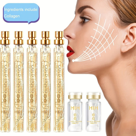 Collagen Protein Thread Lift Set Instant Face Firming Absorbable Silk Fibroin Serum Threads Anti Aging Skin Tightening Face Essence Gift Set