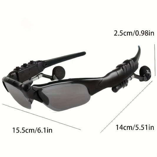 Audio Glasses 2-in-1 Wireless Headphone Sunglasses with Microphone, Fashion Smart Eyewear Bluetooth Earphones for Music Calls Outdoor Sports Travel Daily Use iPhone Android