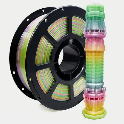 3D Printer Filament PETG 1.75mm 1kg Open-Rim Spool with 11 Solid, Transparent, Rainbow and Macaron Options