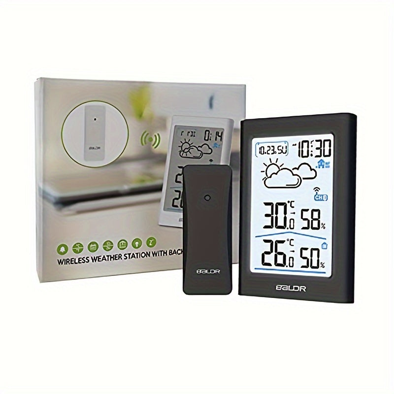 Wireless Home Weather Station with Indoor Outdoor Temperature, Humidity, Forecast and Alarm Clock