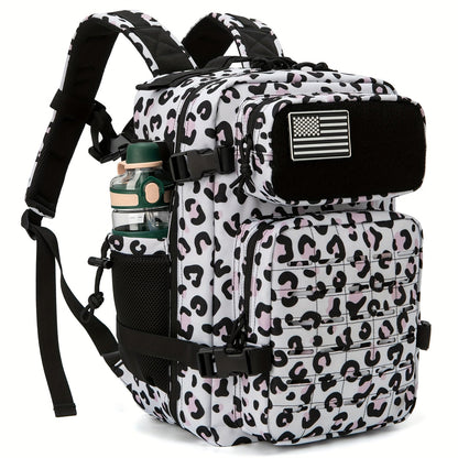 Tactical Laptop Backpack 25L MOLLE Unisex – Office & Hiking Daypack with Dual Cup Holders for Men & Women, 3-Day Bug Out Bag, Trekking & Laptop Organizer, 9 Colors: Black, Green, Pink & More