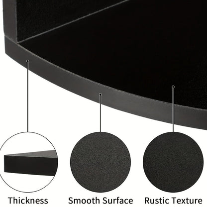 Wall-Mounted Alternating Corner Shelf in White Five-Tier or White and Black Three-Tier Options