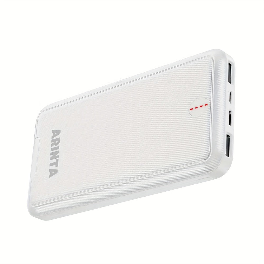 Power Bank 10000mAh 5V/2A for Heated Clothing with USB-C Input/Output in Black or White Battery Pack