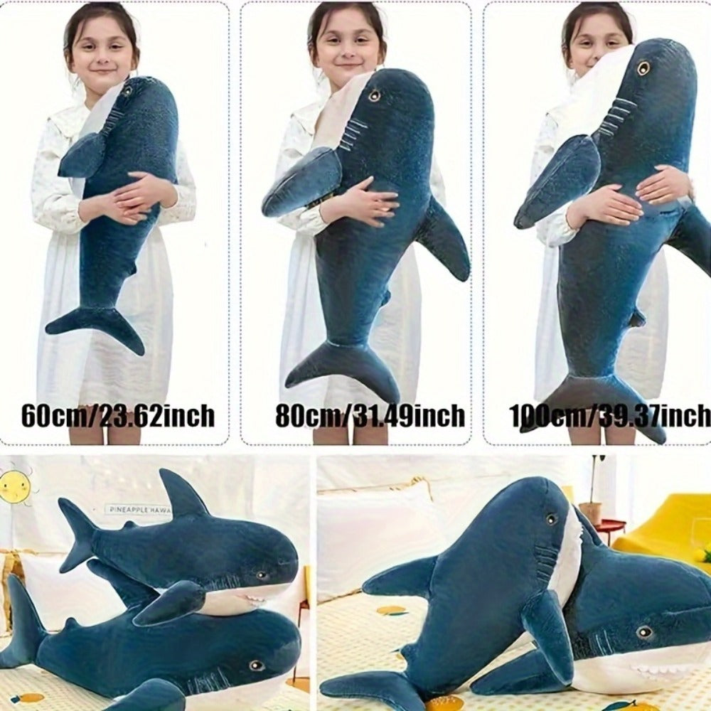 Shark Plush Stuffed Animal Mixed Colors – Cute Soft Shark Doll Couch Throw Pillow, Ocean Animal Toy Gift for Girls Kids Women Birthday Christmas Holiday