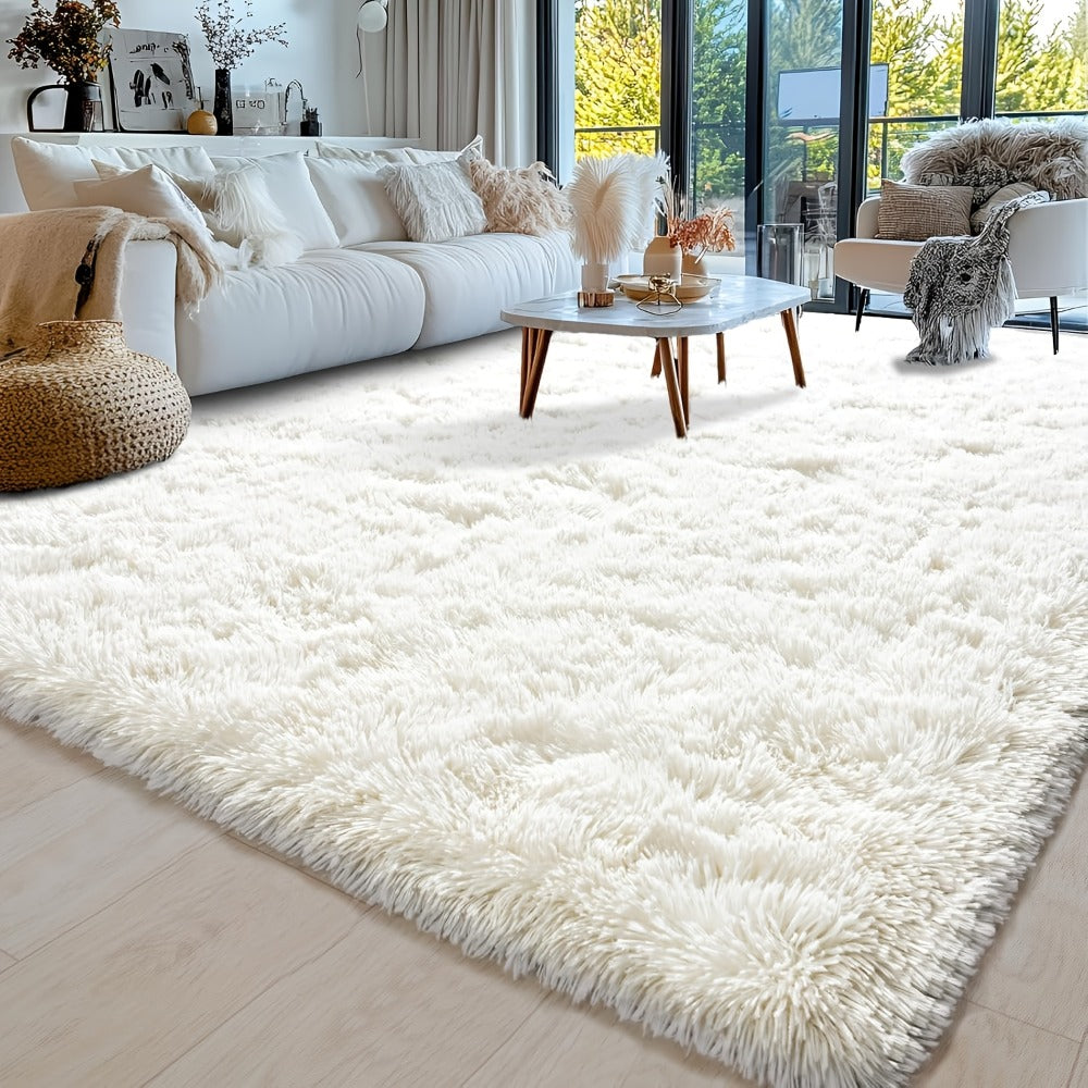 Gradient and Solid-Color Plush Shag Area Rug in 4 x 6, 5 x 8 or 6 x 9-Foot Checkout Options