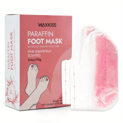 Paraffin Wax Moisturizing Hand & Foot Mask WAXKISS - Non-Greasy Skin Softening Treatment Lavender & Grapefruit Scent - Portable Spa Mask for Dry Cracked Hands Feet Skin Elasticity Women
