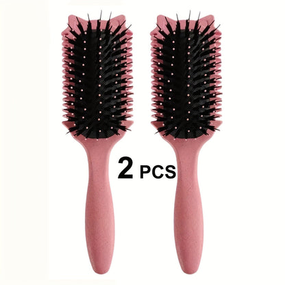 Detangling Brush for Curly Wavy Coily Hair 1 or 2 Pcs — Flexible Bristles Reduce Breakage & Frizz, Gentle Scalp Massage, Wet & Dry Use for 2B-4C Natural Hair Types