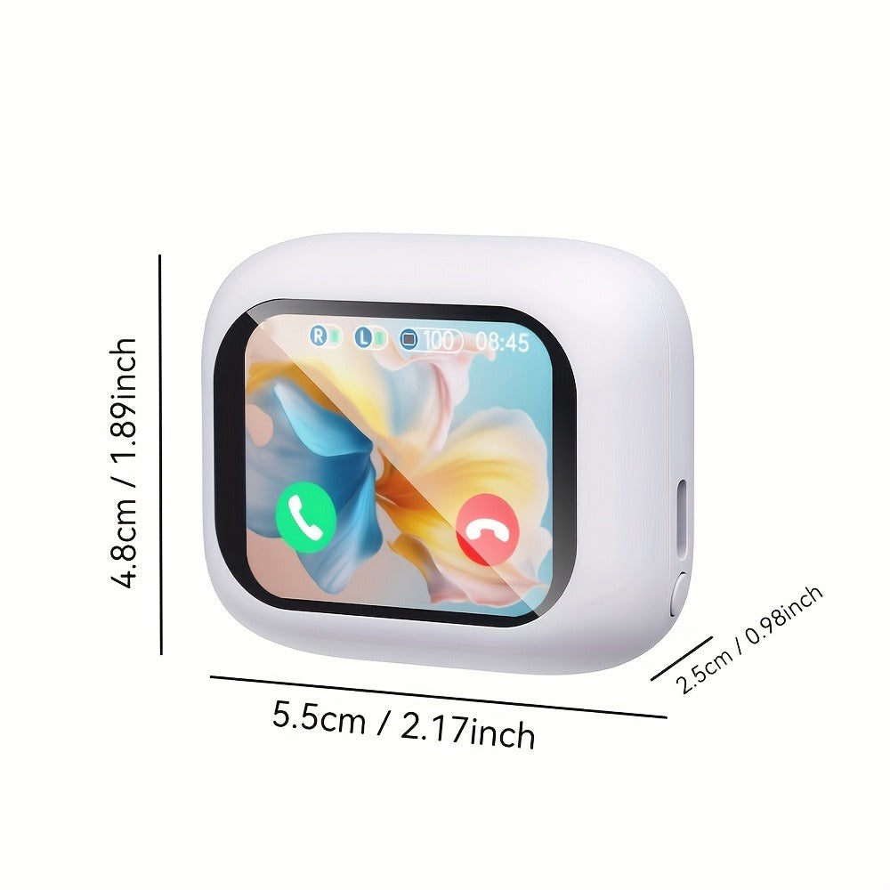 Wireless Earbuds Bluetooth 5.4 with ANC and ENC, LED Touchscreen Case and 48-Hour Playtime