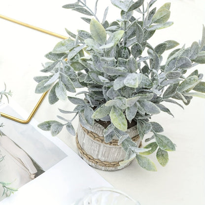 Fake Plants Artificial Plants Indoor 4-Pack Small Potted Greenery in Paper Pulp Pots | Faux Plants for Shelf Desk Home Office Farmhouse Bathroom Decor | Low-Maintenance Artificial Succulents Set