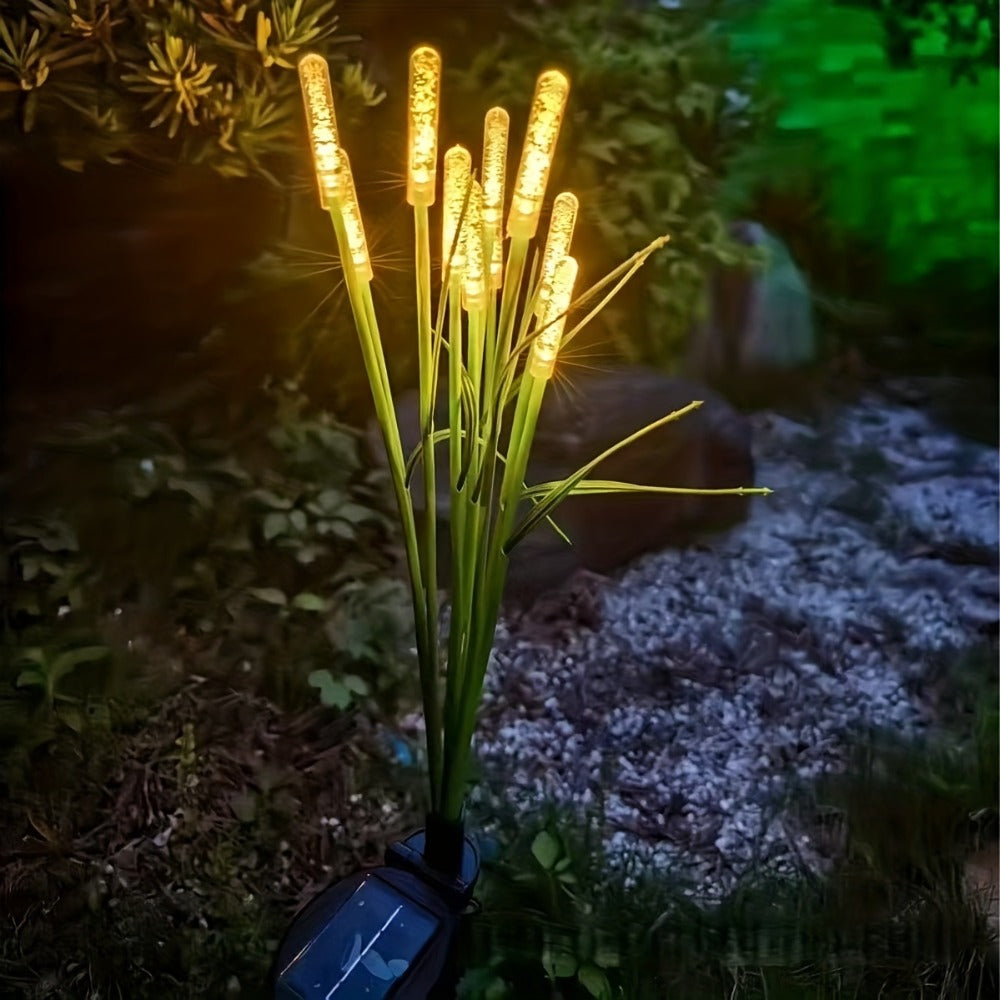 Solar Garden Lights Reed Stakes, IP54 with Warm White or Multicolor in 1/2-Piece Packs for Pond Decor