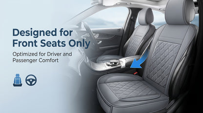 Car Seat Covers Front Pair with Full-Surround High-Back Design and Fifteen Color or Pattern Options