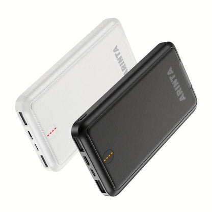 Power Bank 10000mAh 5V/2A for Heated Clothing with USB-C Input/Output in Black or White Battery Pack