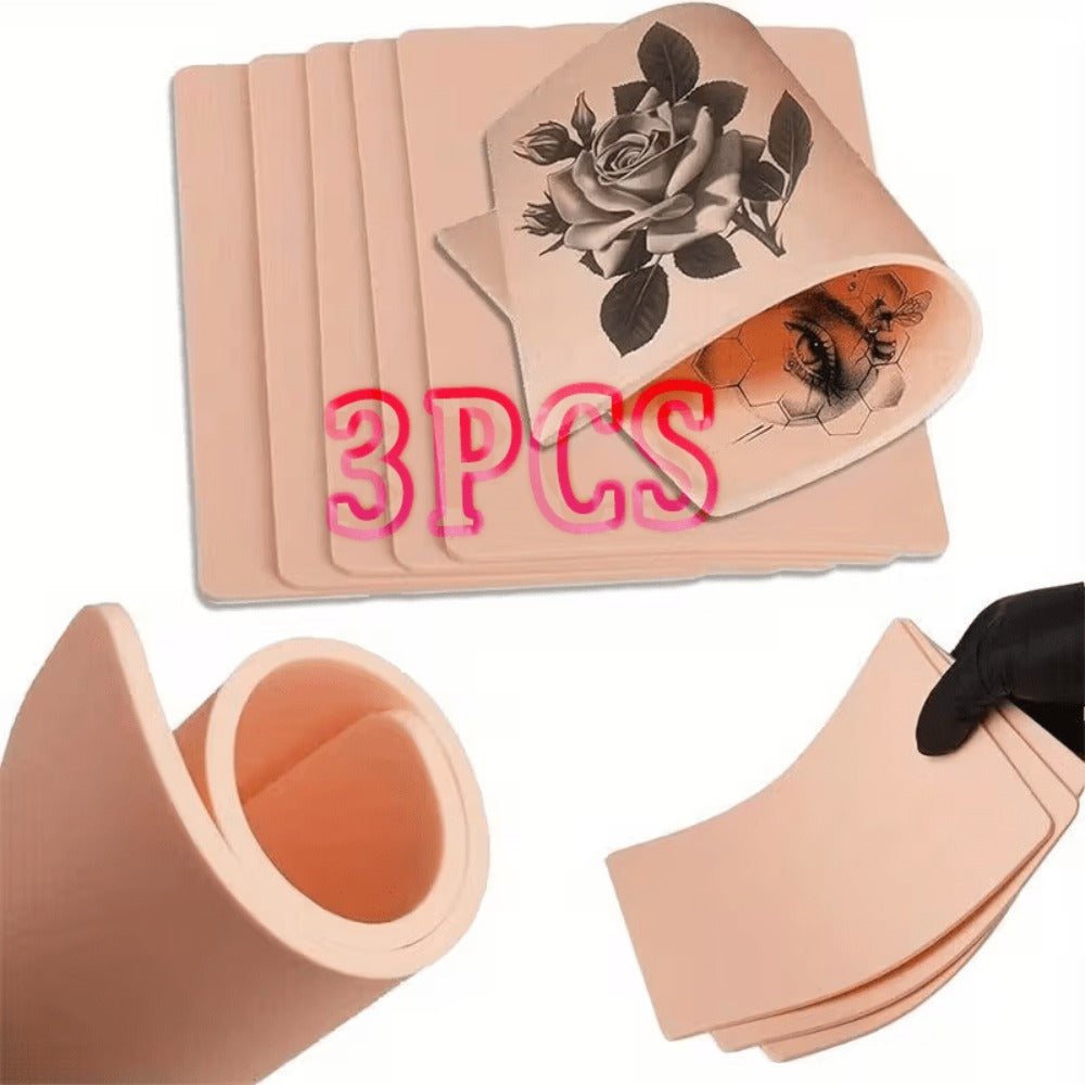 One-Millimetre Tattoo Practice Sheets in Pink or Yellow with Two-, Three- or Four-Piece Options