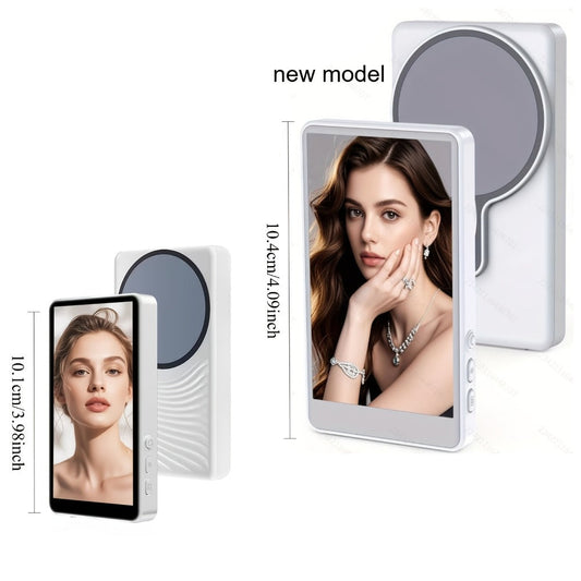Wireless Selfie Monitor Screen for iPhone Android – 2500mAh Battery, Remote Control, 3-Level Brightness & Wide Screen Mode, Use Phone Rear Camera for Selfie Vlog No-Delay Live Streaming TikTok YouTube