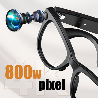 Bluetooth Smart Glasses with 8MP HD Camera – AI Real-Time Translation, Object Recognition, Touch Control, Bluetooth Call & Music, Wearable for Men & Women