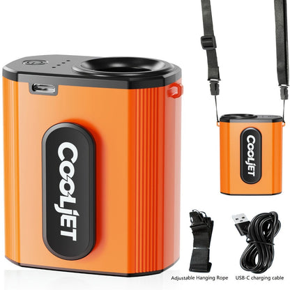 Portable Fan by Coogir, 5000mAh Four-Speed Waist Clip and Neck Model with LED Battery Display