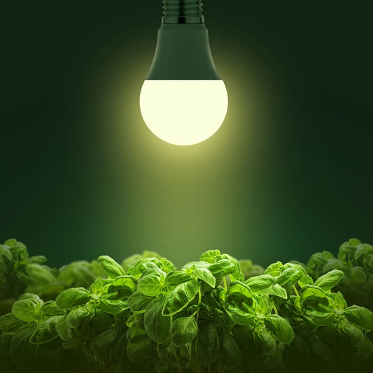 Grow Light Bulb A19 E26 Full Spectrum 9W 100W Equivalent | Natural White 4000K LED Plant Bulb for Indoor Plants Seed Starting | 2 4 6 12 Pack Options