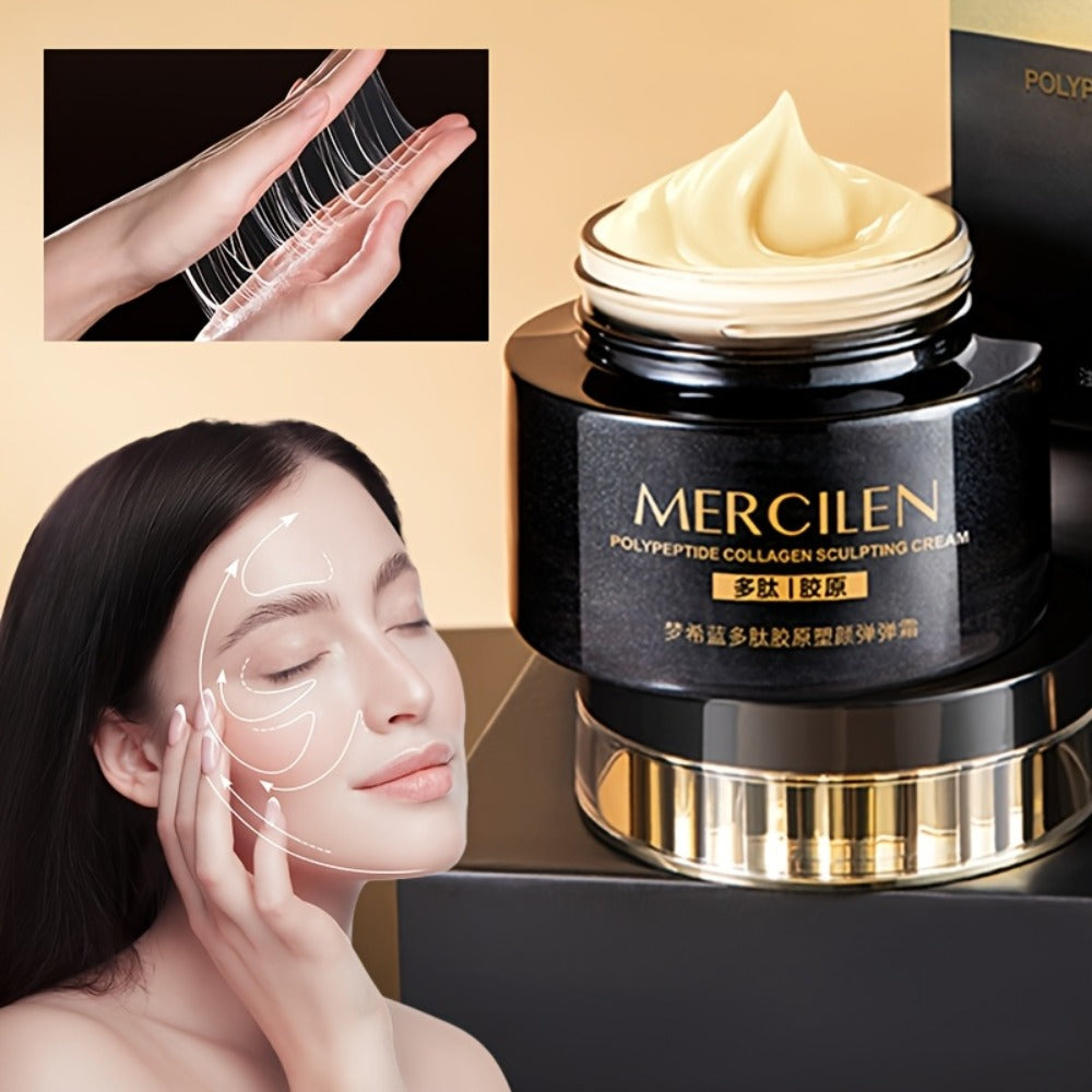 Face Cream Collagen Hyaluronic Acid Formula with Squalane, Glycerin and Alcohol-Free Bottle Format