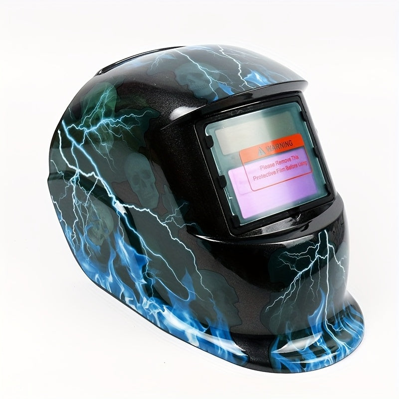 Auto-Darkening Welding Helmet Solar Powered True Color – Wide View DIN 9-13 Adjustable, 1/25000s Response, Lightweight Welder Headgear for TIG MIG MMA Plasma