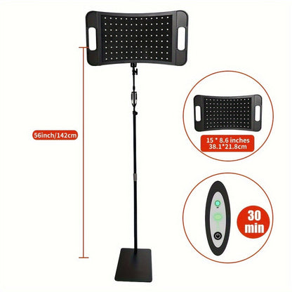 Red Light Therapy Lamp 660nm & 850nm Near Infrared Light Therapy Device with Stand LED Panel for Face Body Skin Rejuvenation Pain Relief Muscle Recovery