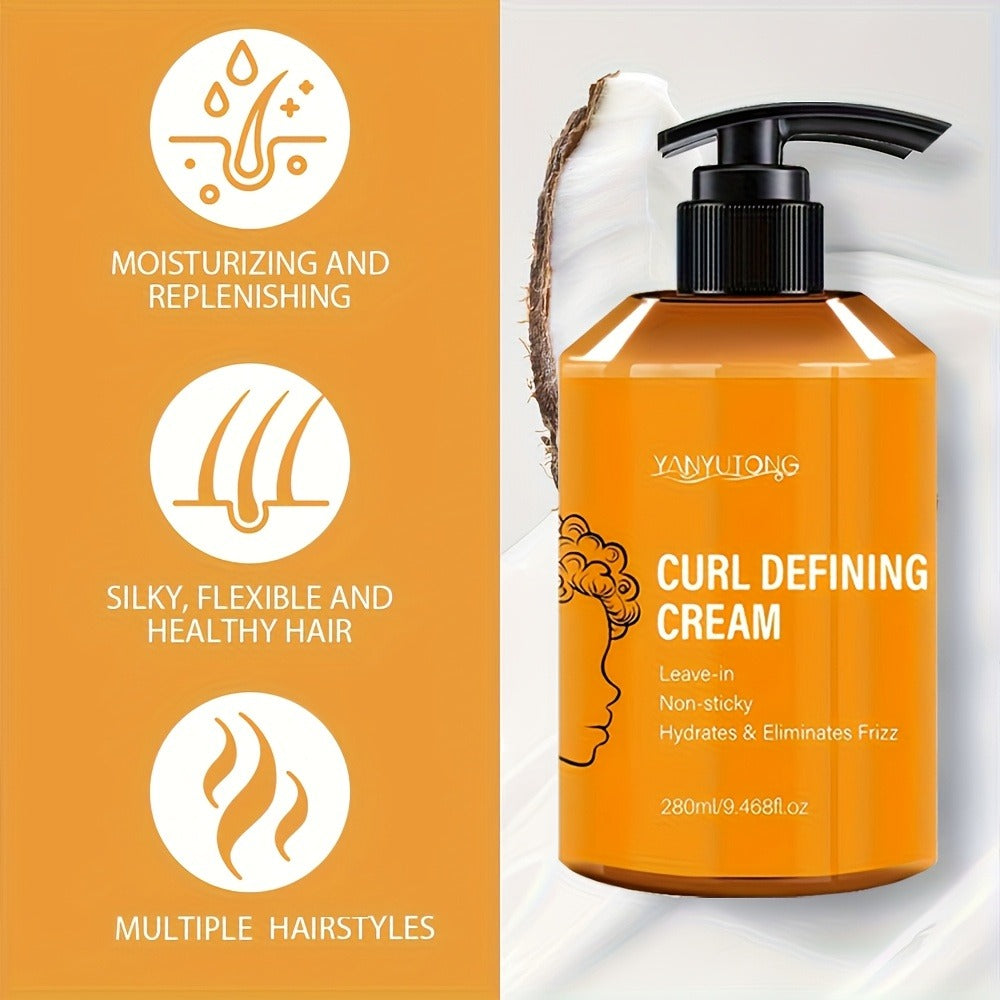 280ml Curl Styling Cream in Orange Pump Bottle with Argan Oil and Glycerin Listed in Product Record