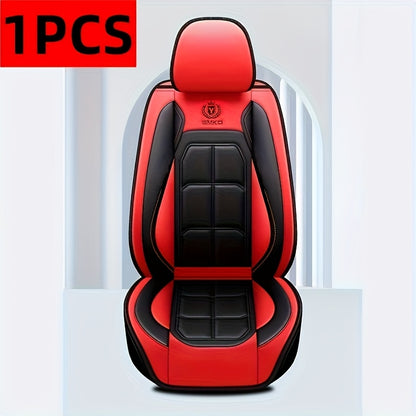 Faux Leather Car Seat Covers – Universal Fit for Cars, SUVs, Vans & Trucks, Dirt-Resistant Protective Seat Cover, Single Front / 2 Front / Full 5-Seat Sets, 5 Colors