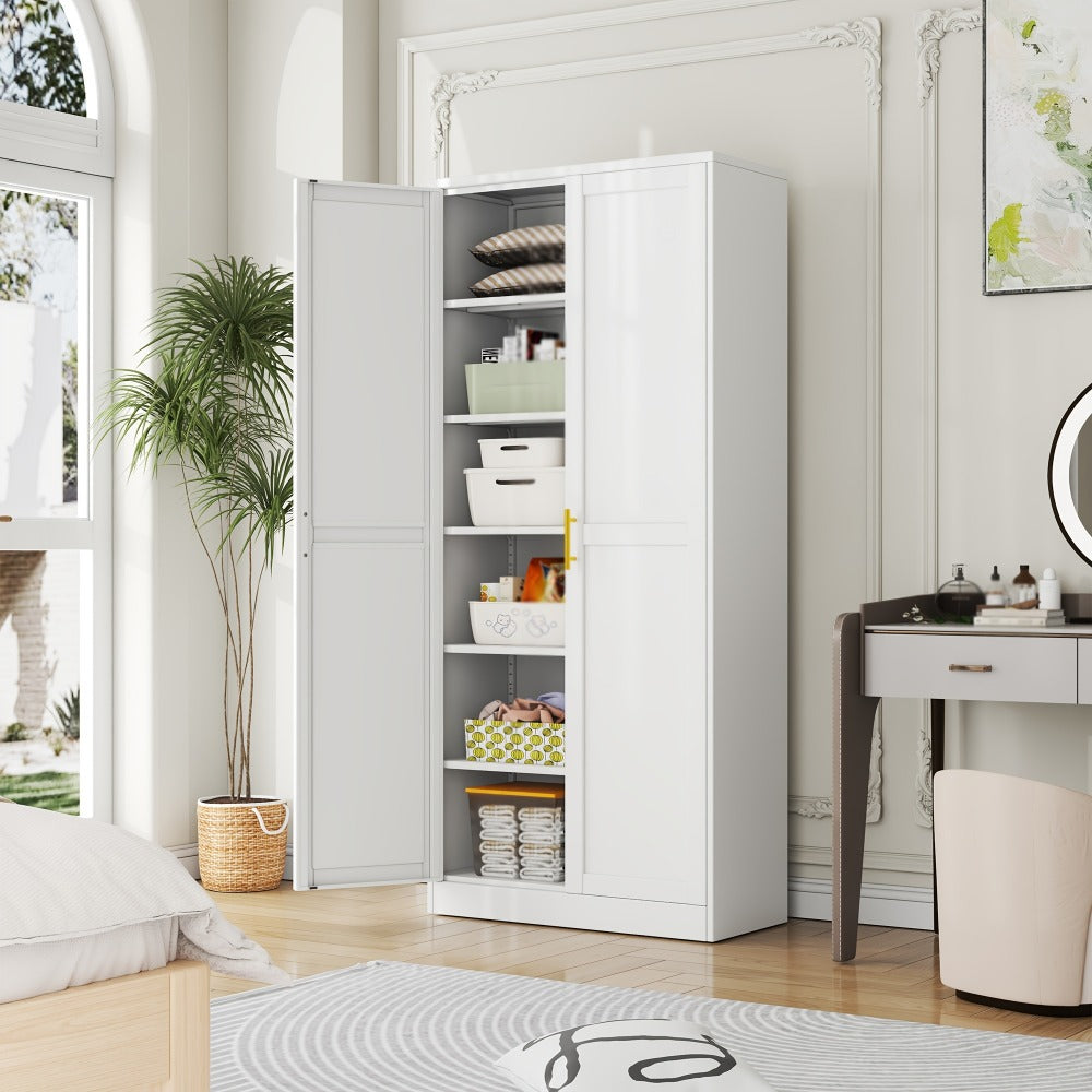 75-Inch Metal Storage Cabinets And Pantry Cabinets with Adjustable Shelves for Kitchen detail image - detail view 8