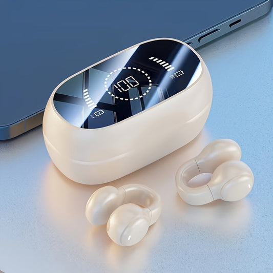Wireless Earbuds with Mirror LED Case, HiFi Sound, Touch Control and Optional AI Translation