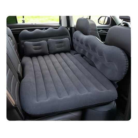 Inflatable Car Bed Plush Folding Design with Storage Bag & Tool Kit Soft Skin-Friendly Comfortable Outdoor Car Air Mattress for Camping Travel Road Trip, Multiple Colors