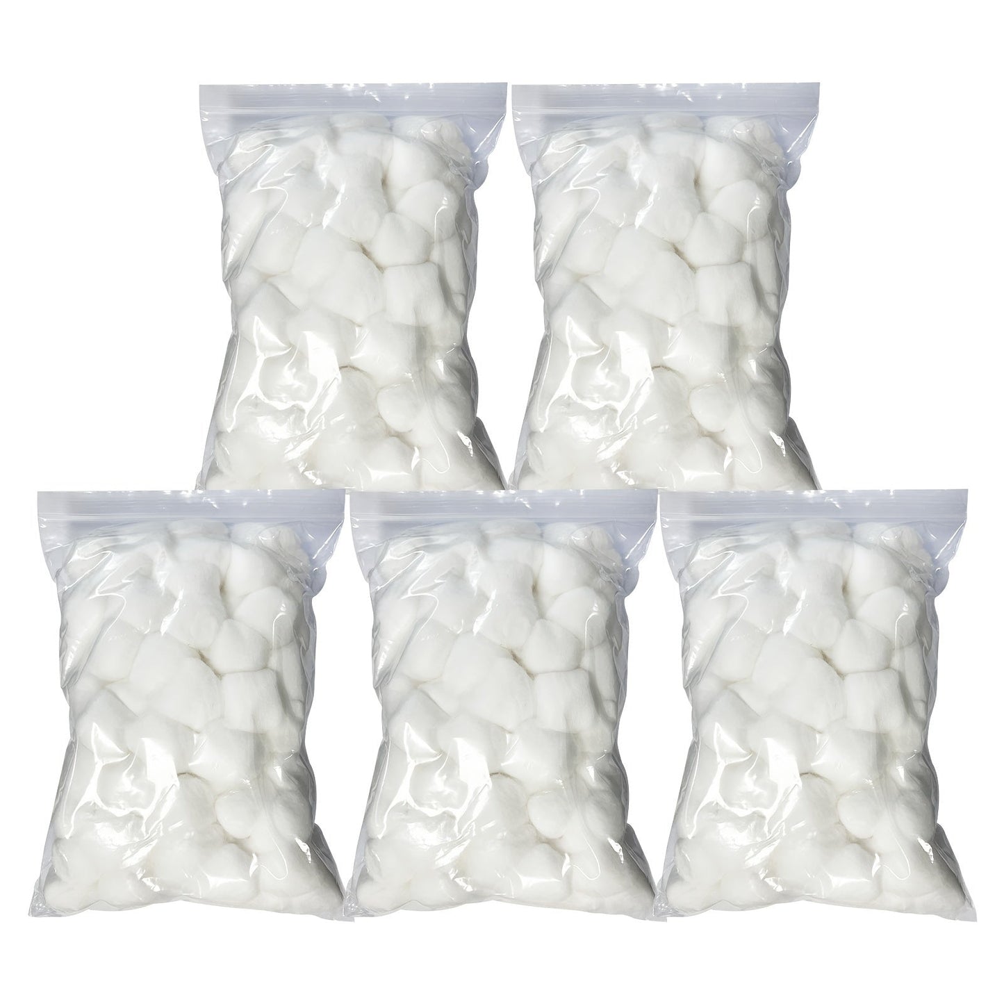 Cotton Balls 500 Count Super Jumbo Soft 100% Absorbent Premium Unscented - Makeup Removal Toner Skincare Nail Care Wound Cleaning for Sensitive Skin All Skin Types Pack of 5