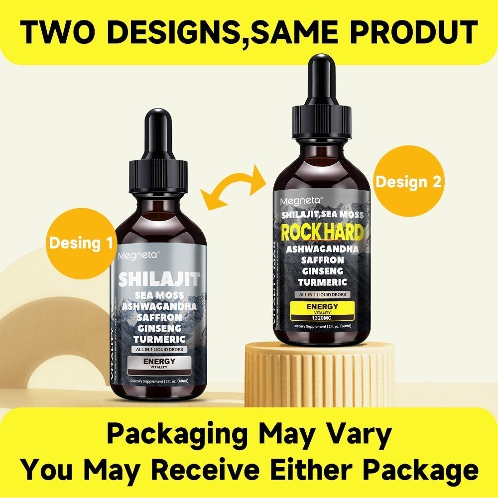 Maca Root Pills with Shilajit Drops for Men – Premium Adaptogen Supplement with Ashwagandha, Sea Moss, Elderberry, Ginger & Saffron | All-in-1 Men's Health Formula | 1 Month Supply | Plant-Based