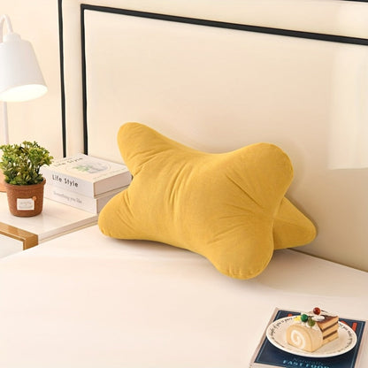 Triangular Lumbar Support Pillow Chenille, Breathable Back Cushion with Hidden Zipper for Office Chair Sofa Bed