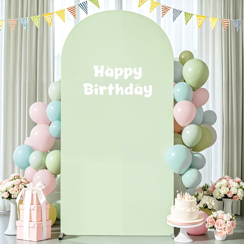 Two-Piece Fitted Arch Photography Backdrop Cover Set for 6-Foot and 6.6-Foot Compatible Frames
