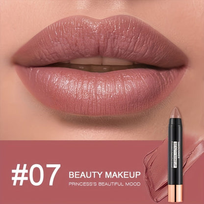 Matte Velvet Crayon Lipstick Gift Box Set 6 Shades Waterproof Long Lasting Highly Pigmented Easy Apply Twist-Up Lip Color for Women All Skin Tones Daily Wear Travel & Gifting