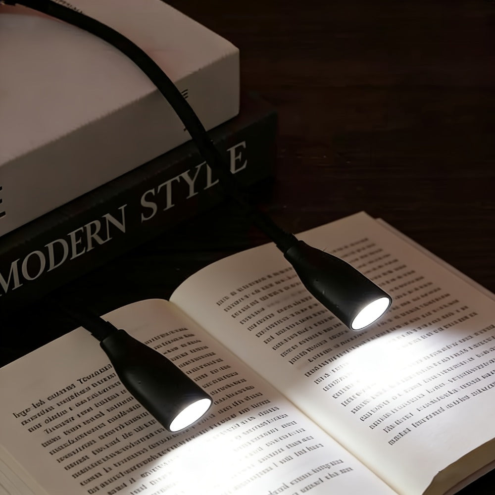 Rechargeable Book Light for Reading in Bed – 80-Hour Battery, Bendable Neck, 3 Color Modes & 6 Brightness Levels, Bedside Night Reading Lamp for Knitting, Camping & Book Lovers Gift, Black