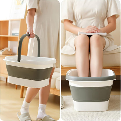 Foldable 3.96-Gallon Foot Bath Basin with Carry Handle, Raised Massage Surface and Four Colors