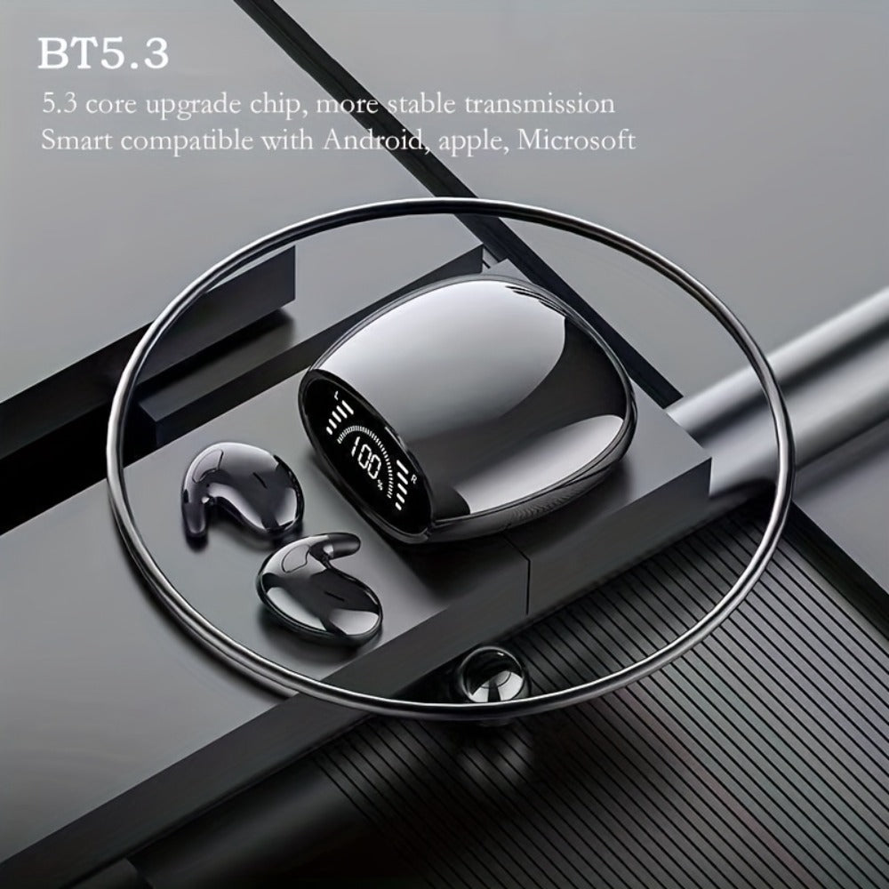 Bluetooth 5.3 Ultra-Thin Sleep Earbuds Invisible, Side Sleeping Special Small Ear Canal Mini Wireless Earphones, Comfortable In-Ear Invisible Design for Samsung Android iPhone Nighttime Relaxation Work