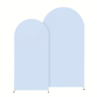 Two-Piece Fitted Arch Photography Backdrop Cover Set for 6-Foot and 6.6-Foot Compatible Frames