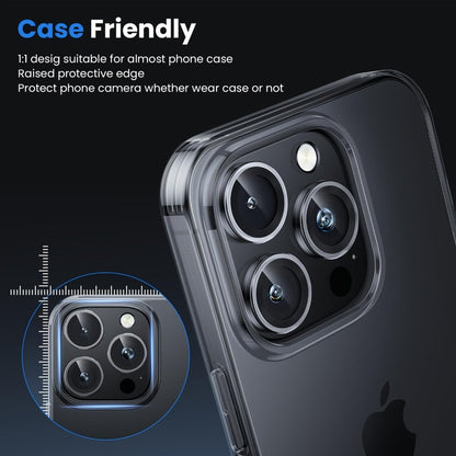 Fifteen-Piece iPhone Camera Lens Protector Ring Set in Mixed Colors for Selected iPhone 11 and 12 Pro Models