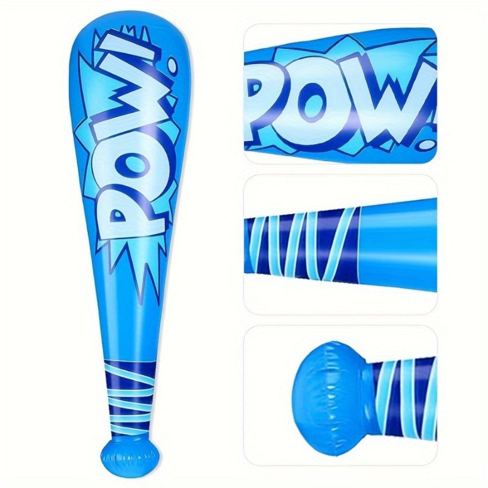 Inflatable Cheering Bat Party Supplies Set with 16 Cartoon-Print Props in Mixed Colors for Events