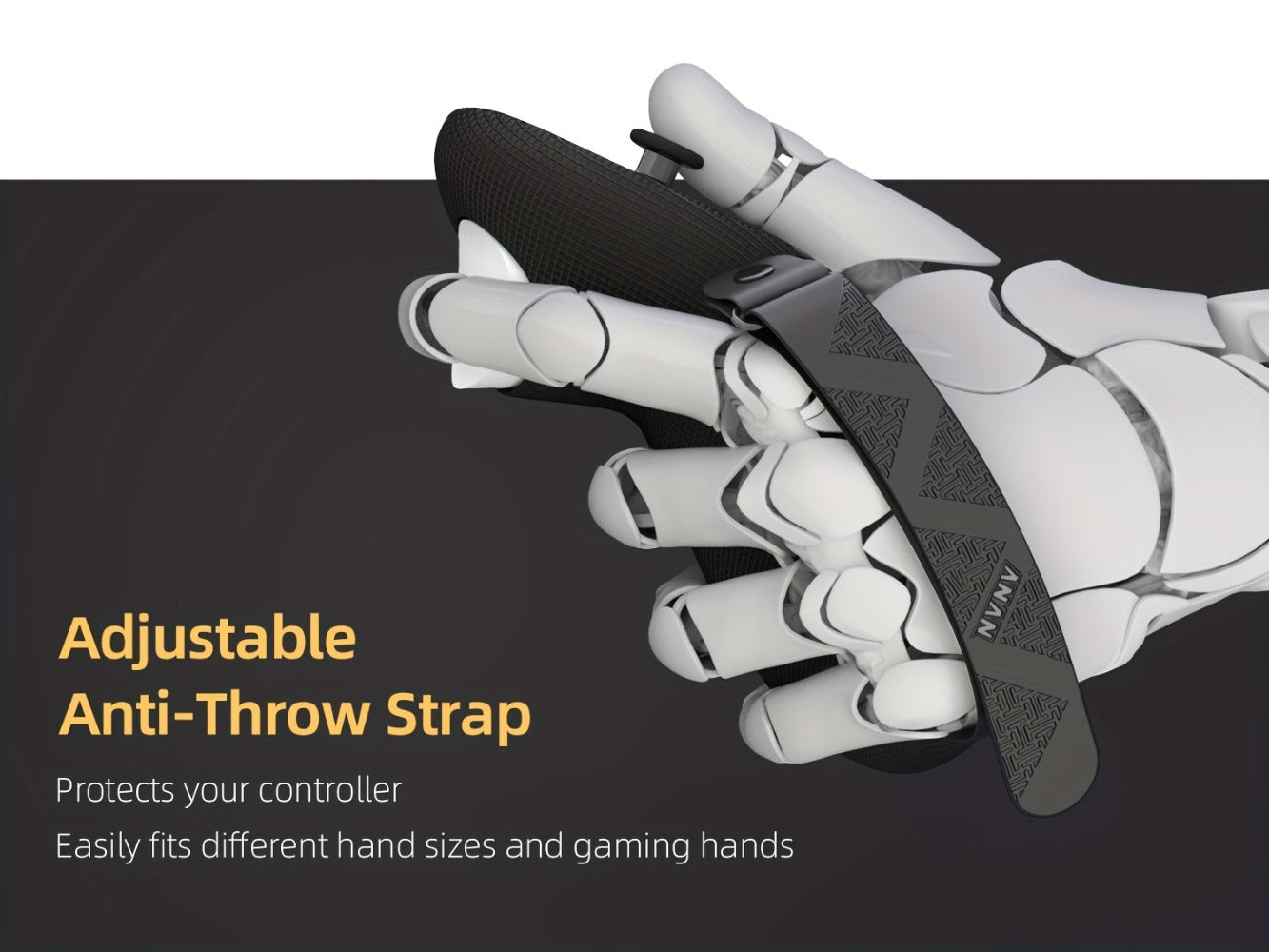 Controller Grip Cover and Adjustable Hand Strap Set for Meta Quest 3 and 3S with Battery Opening