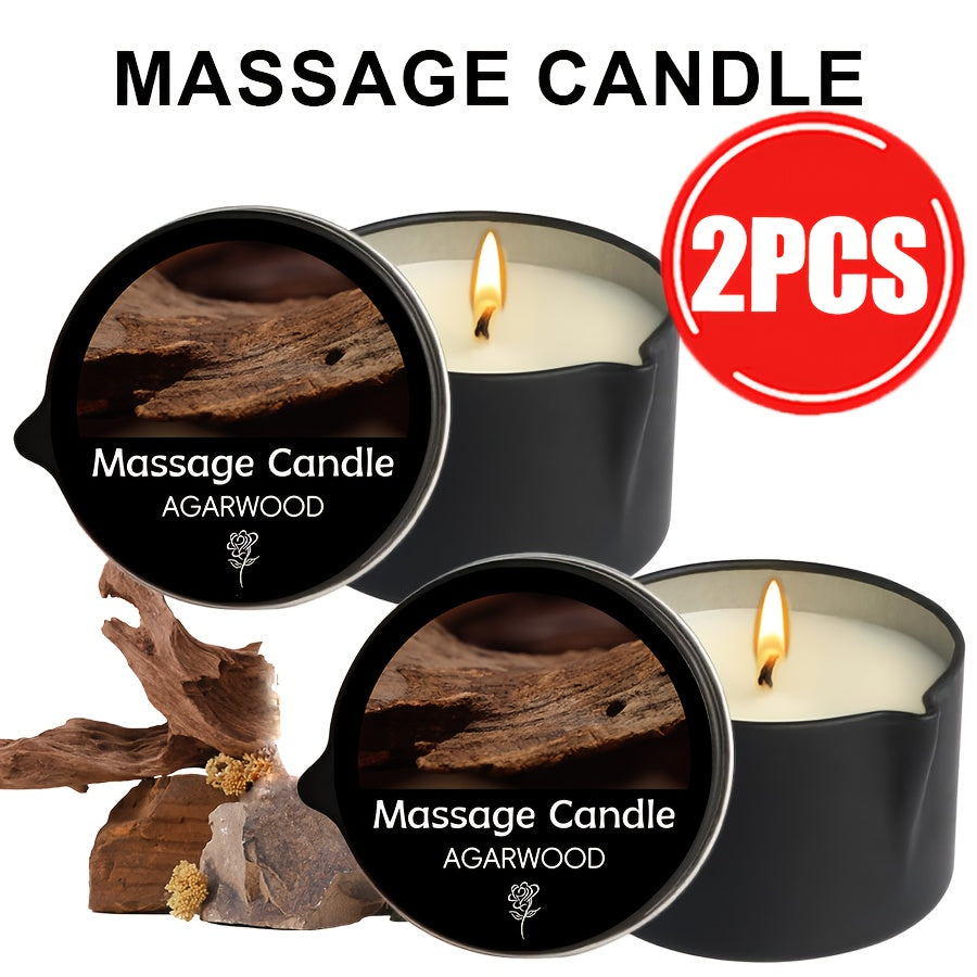 2 oz Massage Oil Candle in 18 Scent and Pack Options Including Jasmine, Lavender, Geranium and Vanilla