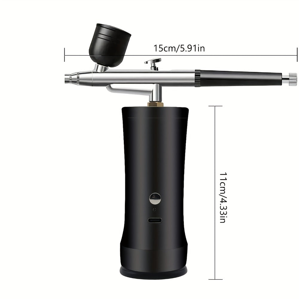 Rechargeable Cordless Airbrush Kit with Green, Pink, Red or Black Three-Gear Pump and Three Cup Options