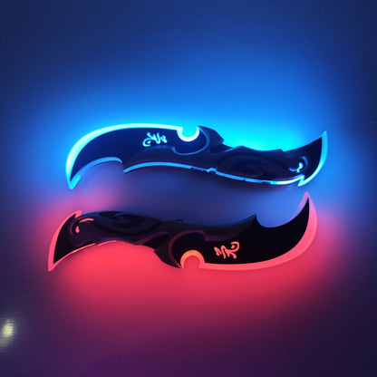 Costume Accessories Rechargeable LED Half Moon Blade Prop, 30cm, with Five Light Color Options